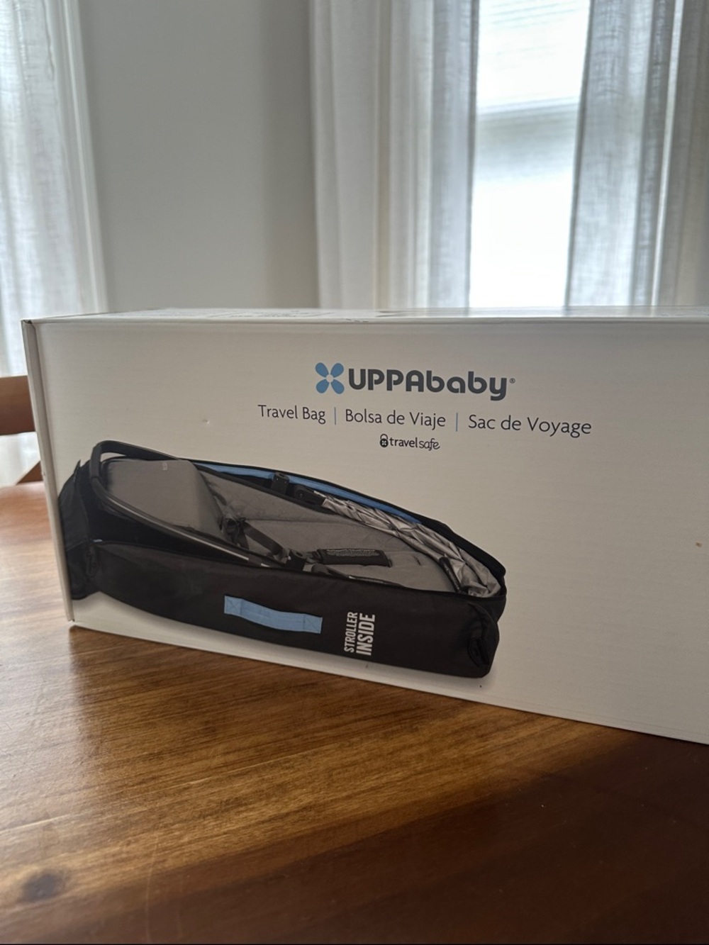 Brand New! UPPAbaby Travel Bag in Black with Light Blue Accent